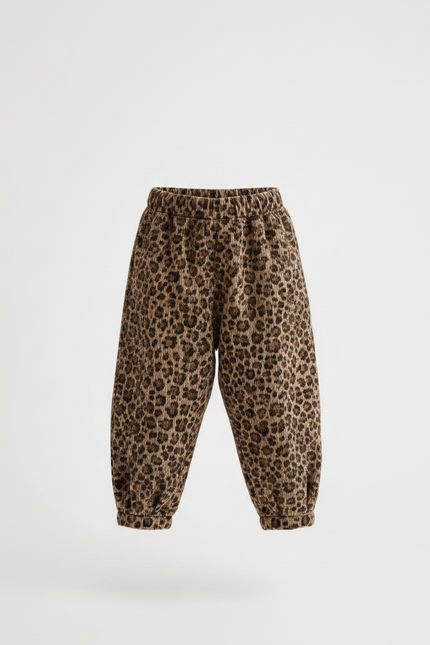 Pantalon Velours Cotele Leopard - Imprimé Cordé - vue 3