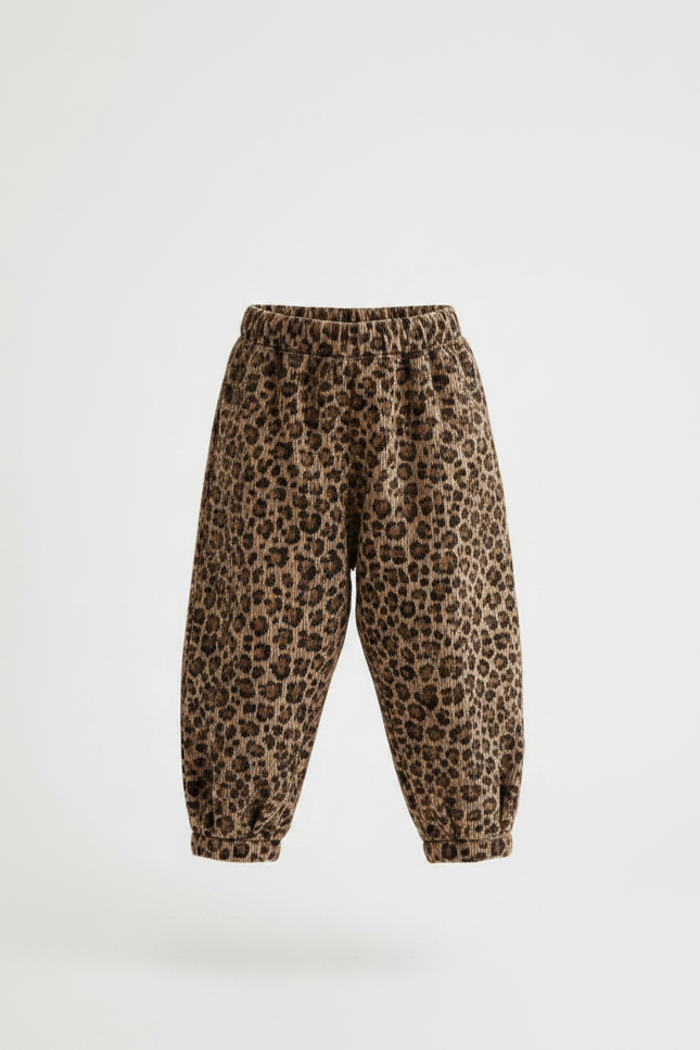 Pantalon Velours Cotele Leopard - Imprimé Cordé - vue 3