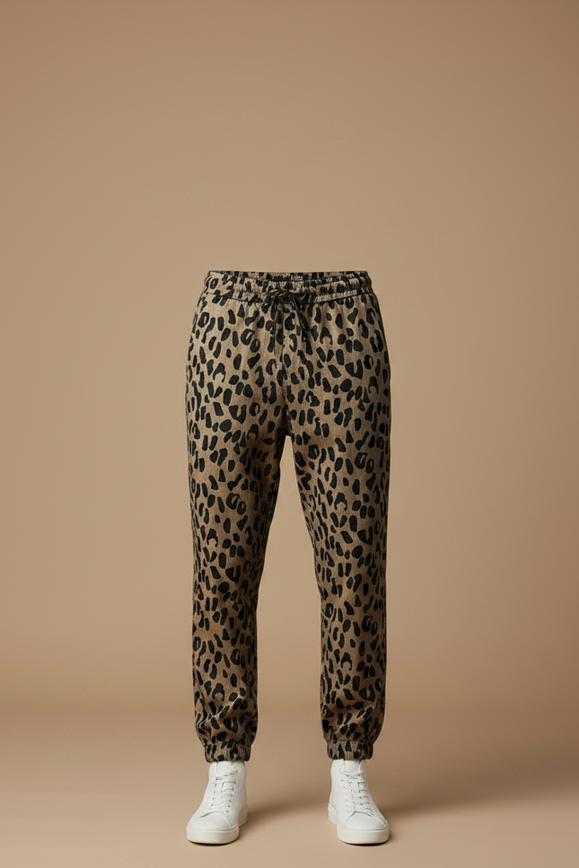 Pantalon Jogging Leopard - Imprimé Molleton - vue 3